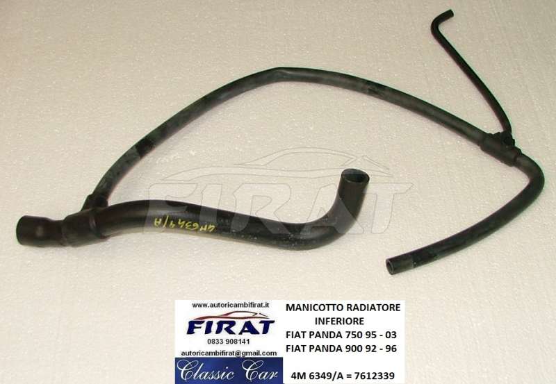 MANICOTTO RADIATORE FIAT PANDA 750 900 INF. 6349/A